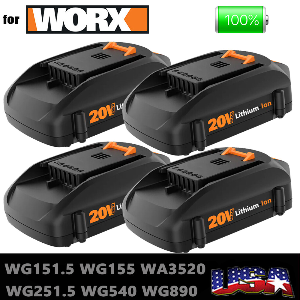 For WORX 20V MAX Extend Lithium Battery 3.0Ah WA3525 WA3520 WA3575 WG541 3.5Ah