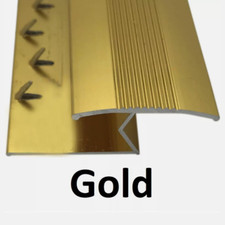 Carpet to Tile/Wood/Laminate Floor Trim Threshold Strip Door Bar Gold 0.9m (3ft)