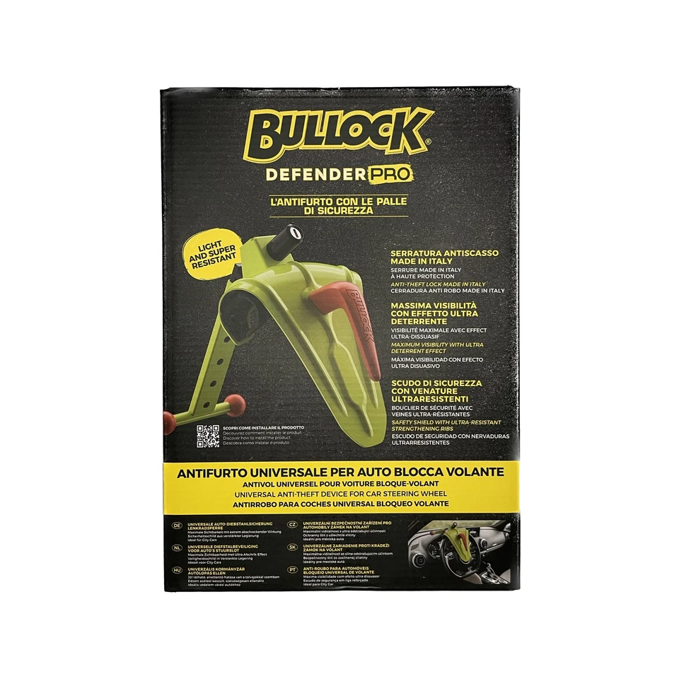 Bullock Defender Pro Blocca Volante Sterzo Antifurto Universale - Immagine 2 di 4