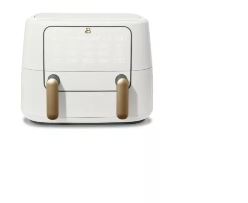 Beautiful 19092 9QT TriZone Air Fryer, White Icing by Drew Barrymore