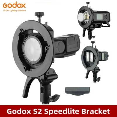 Godox Bowens Mount Flash S2-type Holder Bracket for V1 V860II AD200 Speedlite