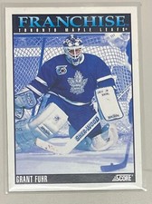 1992-93 SCORE NHL GRANT FUHR Toronto Maple Leafs FRANCHISE CARD #437