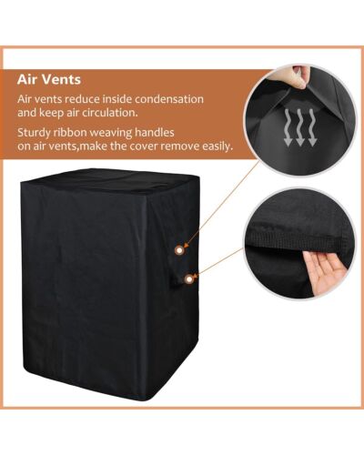 Fire Pit Cover Square 21" L x 21" W x 33" H Waterproof Outdoor Propane Column... - Picture 5 of 8