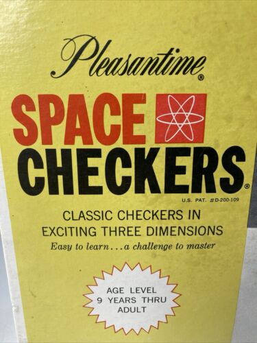 Vtg Pleasantime Games Boardgame Space Checkers Box Fair/VG SciFi Star Trek Cmple - Picture 2 of 19