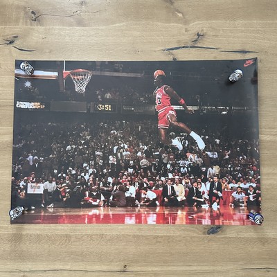1992 Nike Air Jordan Dunk Poster I Original PE Vintage Trikot NBA Jersey XI 1985
