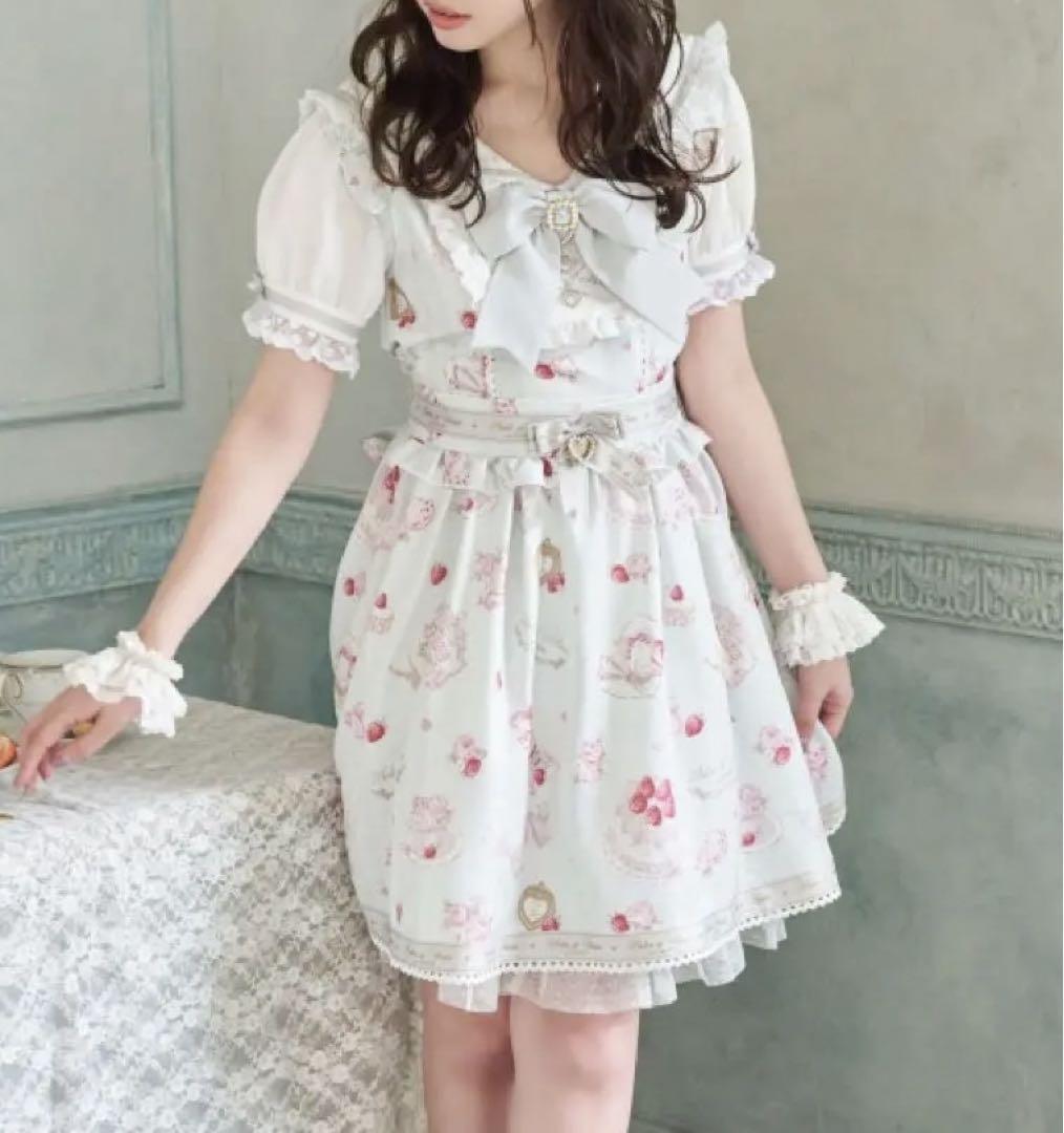 LIZ LISA Salon de Fraise柄セットアップ ミントグリーン