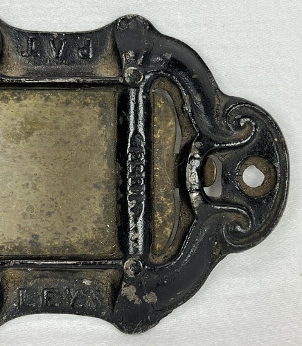 Antique 1858 Pre Civil War Iron & Brass J. Dudley. S File Cabinet Label Holder - Picture 6 of 24