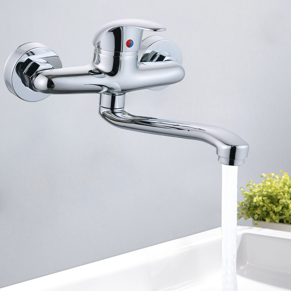 Küchenarmatur schwenkbarer Auslauf, Wandmontage Mischbatterie Küche