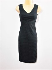 NEW LOOK Black Bodycon Stretchy Smart Evening Dress Size 6