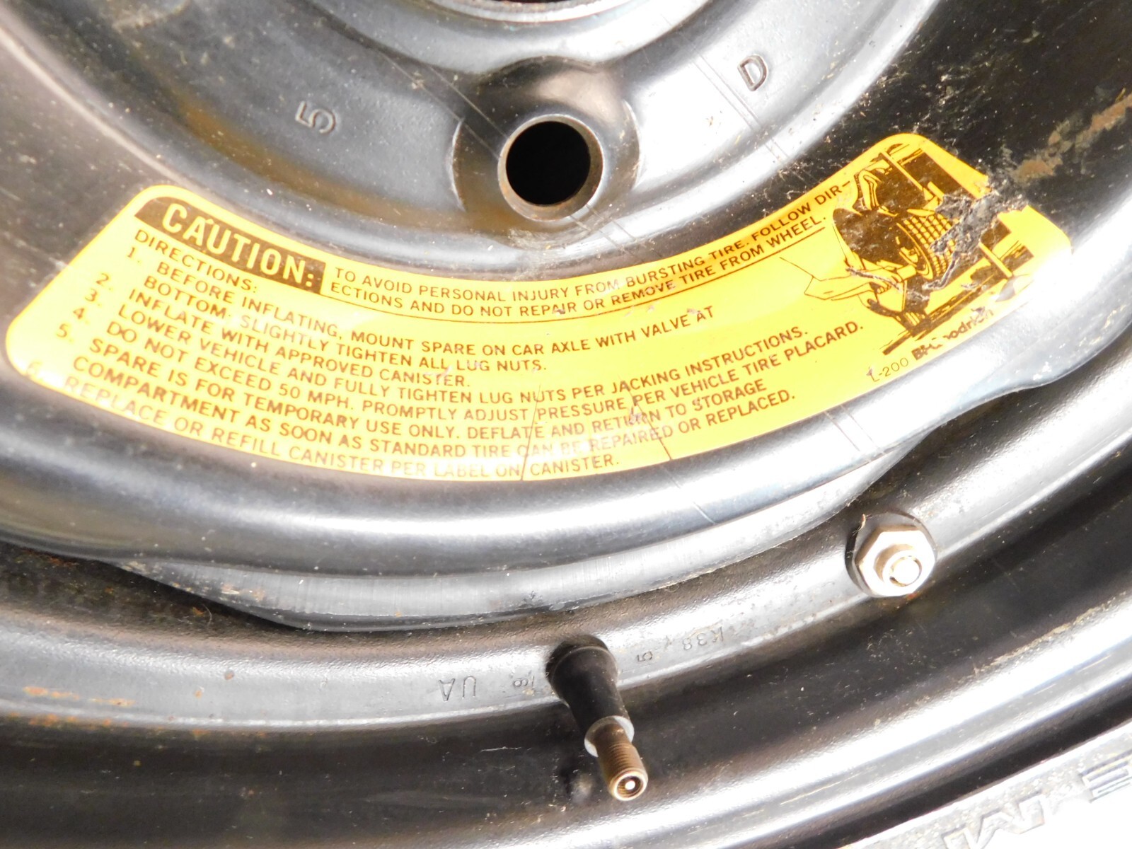 NOS OEM Ford G7814 Space Saver Spare Tire Wheel Mustang Torino Galaxie