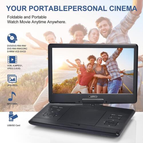 14 inch portable DVD player with remote control Rechargeable battery - Picture 2 of 10
