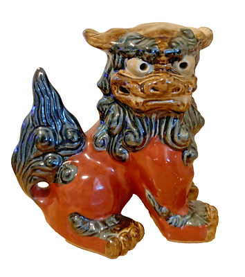 砡製 獅子置物 2609g 東キ8-0307① タニサオ Shisa Dog Side Standing S-size Red Okinawa Guardian Lion Tiki | eBay