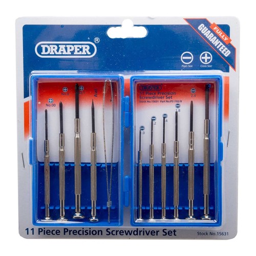 Draper 11 Piece Mini Precision Screwdriver Set Jewellers Glasses Phone
