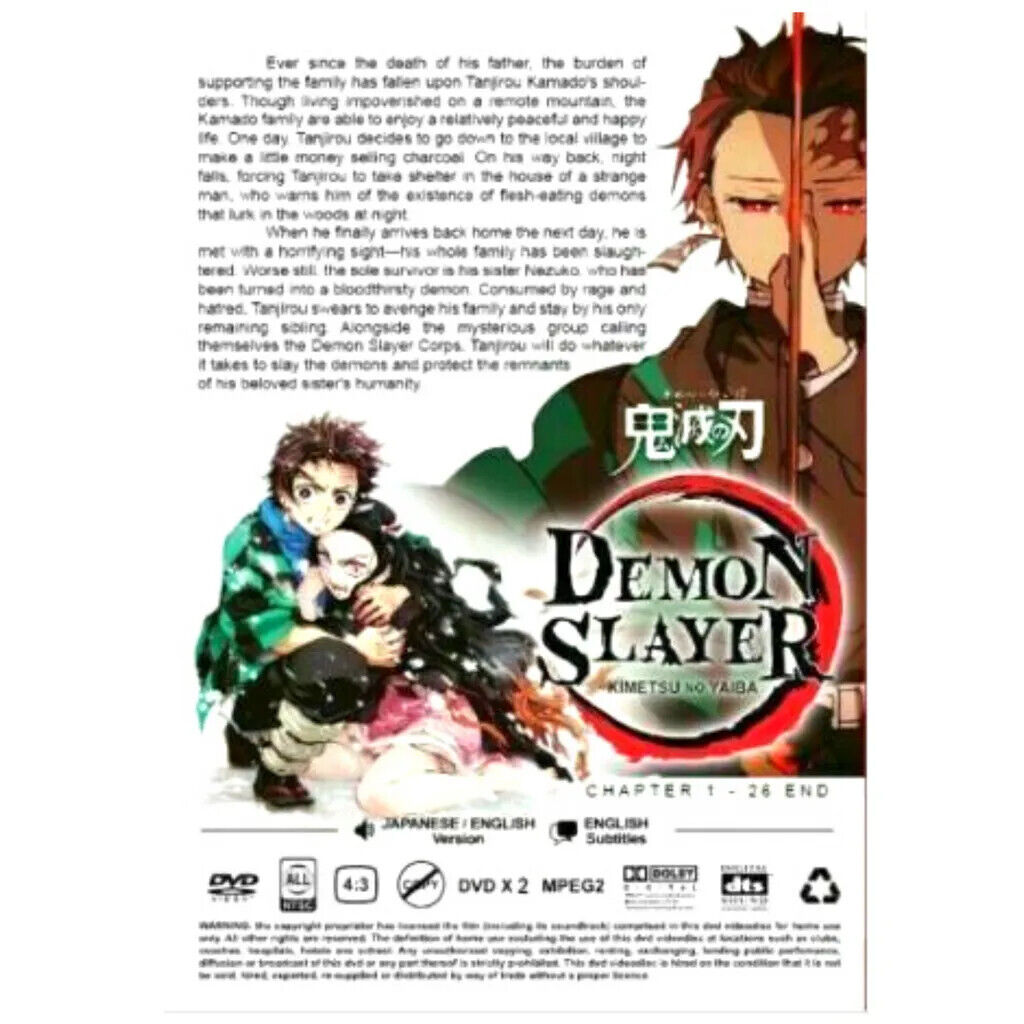 DVD Anime Demon Slayer: Kimetsu no Yaiba Complete Boxset (1-26End) ENGLISH  AUDIO