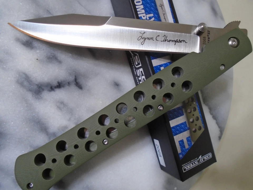 Navaja de Bolsillo Cold Steel Grande Ti-Lite Lynn C Thompson Signature S35VN OD G10 Nueva Foto 2 de 4