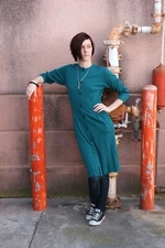 MISSONI Wool Green SWEATER Dress Orange Label Size S/M