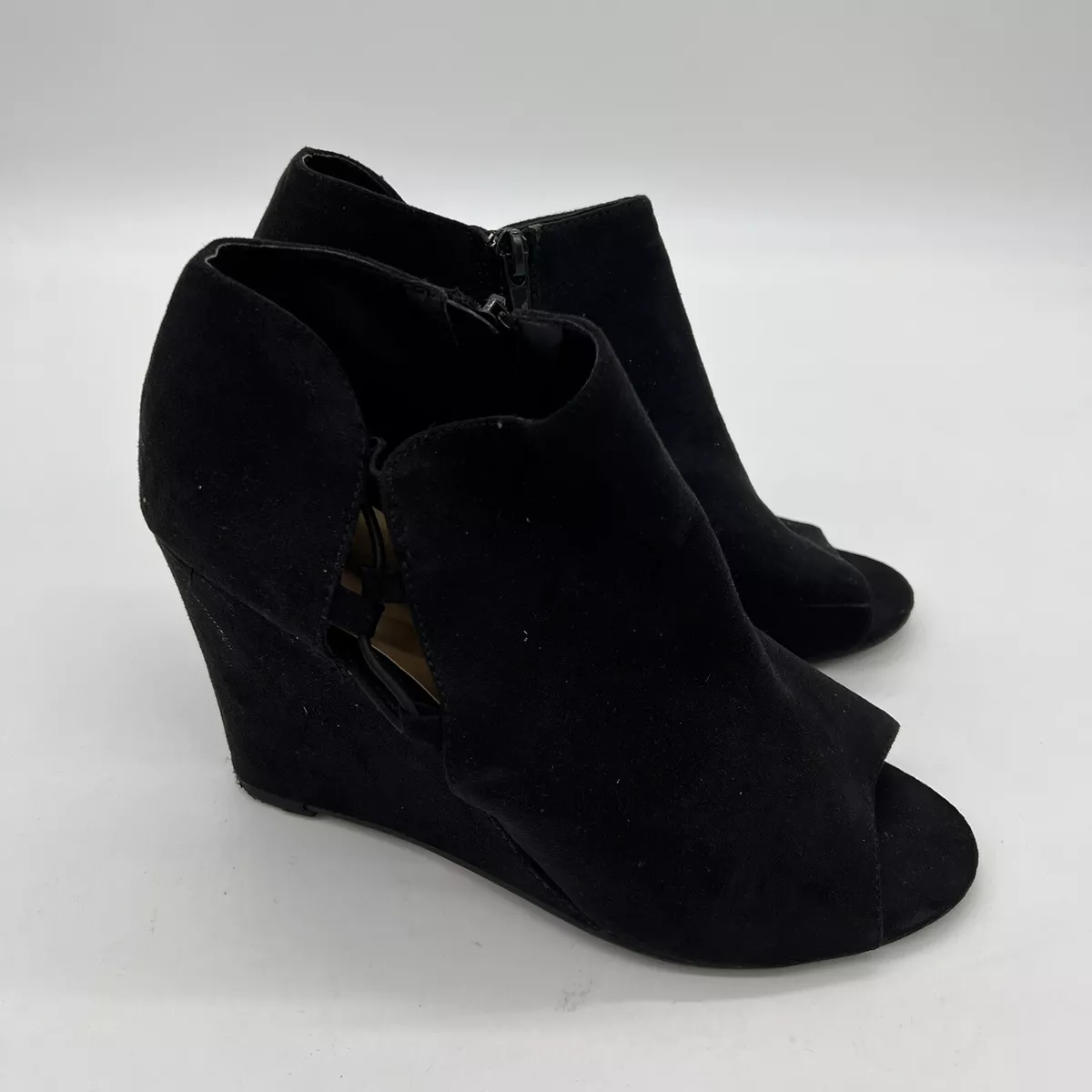 Bamboo peep toe best sale booties