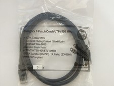 Category 6 Patch Cord UTP 100 Copper Wire, 3ft