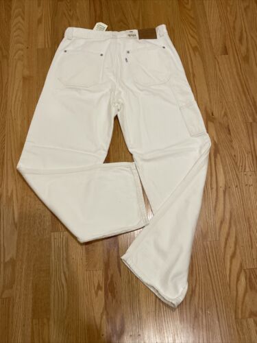 Levis White Utility Dad DAMENJEANS LOCKERE PASSFORM GERADE DENIM GRÖSSE 25x30 neu mit Etikett $ 108 - Bild 7 von 24