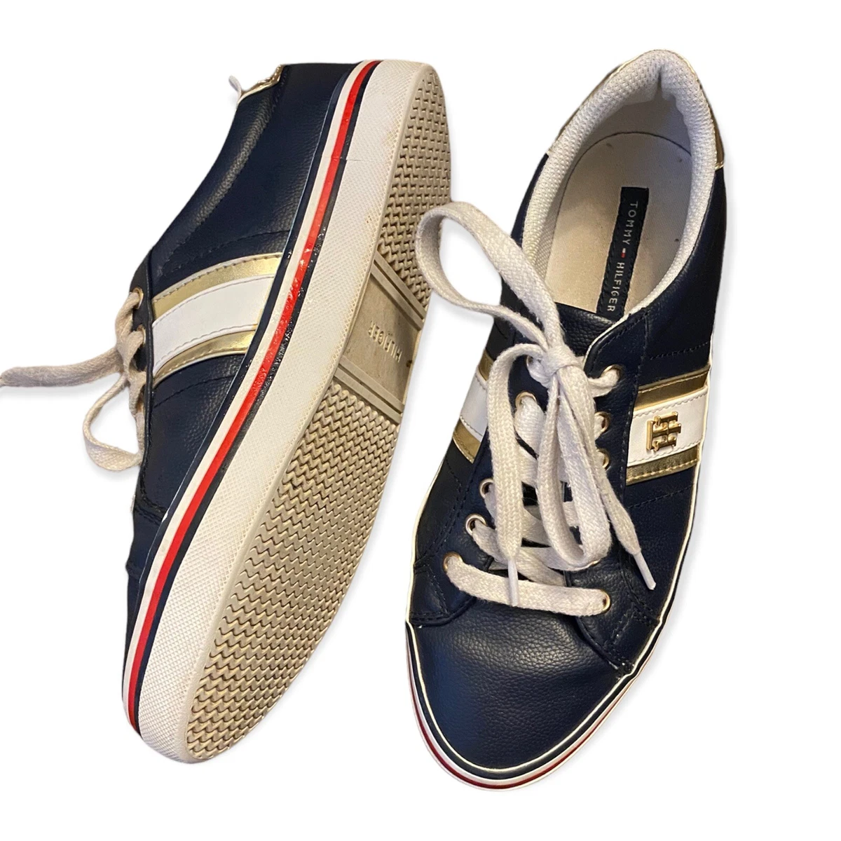 Tommy hilfiger sales sneakers gold