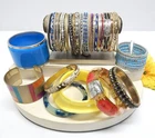 VINTAGE TO NOW FASHION/COSTUME JEWELRY BANGLE & CUFF BRACELET LOT