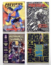 MARVEL 1994 PUBLICATION PLAN and 3 PREVIEWS & ADVANCE COMIC CATALOGUES 1994/95