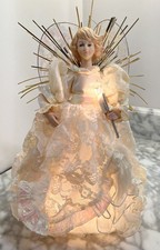 Vtg House of Lloyd Christmas Around The World Shimmering Angel Tree Top FastShip