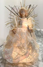 Vtg House of Lloyd Christmas Around The World Shimmering Angel Tree Top FastShip