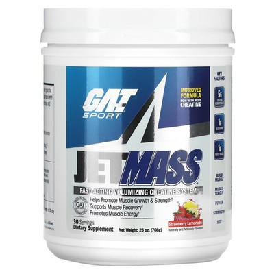 2 X GAT, JetMASS, Fast-Acting Volumizing Creatine System, Strawberry-Worldwide