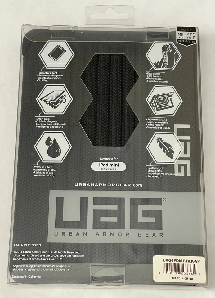 Urban Armor Gear Scout Case for Apple iPad Mini 1/Mini 2/Mini 3 - Black - Image 2 of 3