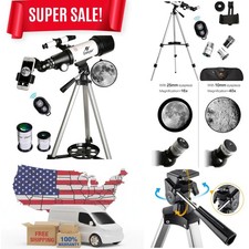 Lightweight Astronomical Refracting Telescope with Carry Bag for Family Fun