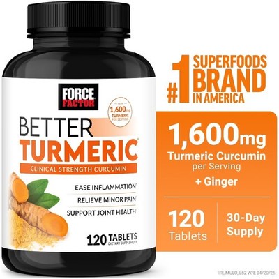 Clinical Strength Turmeric Curcumin 1600mg Supplement with Ginger for Joint
