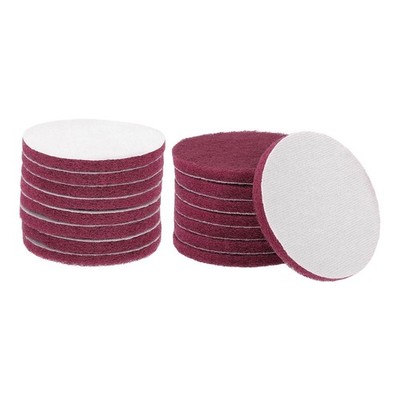 16pcs Scrubber Scouring Pads 400 Grits 5 Inch Drill Power Brush, Red