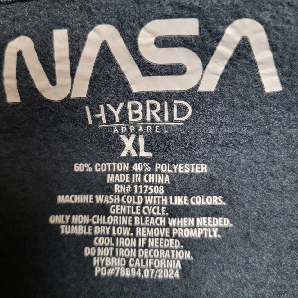 NASA Kids XL Ropa Híbrida Cremallera Completa Sudadera con Capucha Transbordador Espacial Cohete Parches Azul Foto 3 de 4