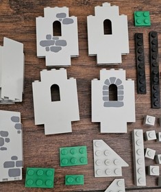 Lego 6062 Castle Black Falcons Battering Ram 100% Complete Cracked Arm