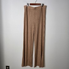 Johnny Was Size M Glow Easy Wide Leg Pull-On Metallic Gold Pants