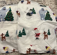 Pottery Barn Kids Rudolph The Red Nosed Reindeer Queen Sheet Set