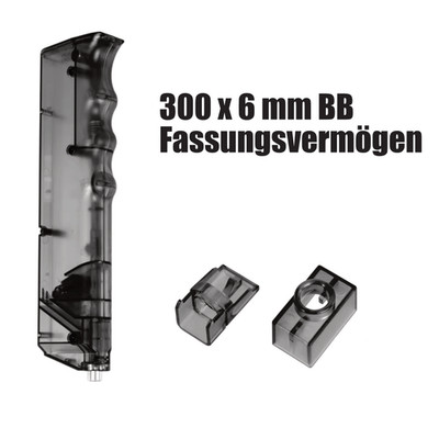 Wosport Airsoft Universal Speedloader inkl. Pistolen Adapter für 300 x 6mm BB's