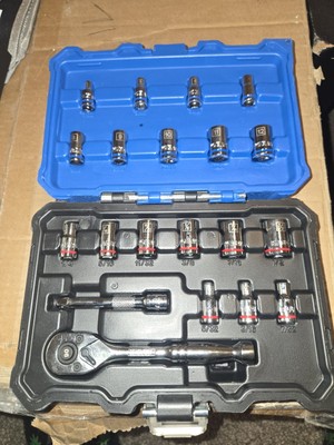 Kobalt 20-Piece Standard (SAE) and Metric Polished Chrome Mechanics Tool Set
