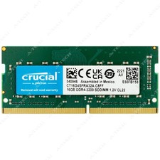 Crucial 16GB DDR4 3200 MHz PC4-25600 SODIMM Laptop Memory RAM 1x CT16G4SFS832A 