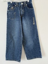 MAKAVELI BRANDED Boys Jeans Wide Leg Hip Hop Baggy Y2K Hidden Pocket Sze 7 Tupac