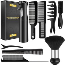 9Pcs Hair Comb Set, Professional Barber Combs for Hair Cutting and Styling - ...