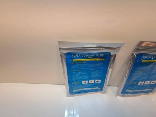 Cool Instant Cooling Towels For Gym-Yoga-Running - Blue and Green - Lot of 2 - Picture 9 of 17