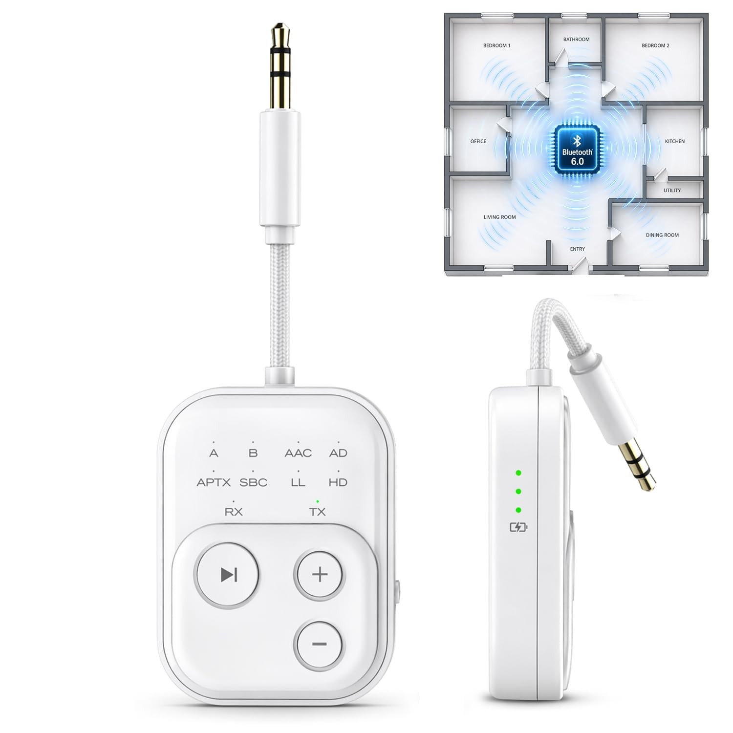 2026 Pro Bluetooth 6.0 Audio Transmitter Receiver | Bluetooth Adapter for TV/...