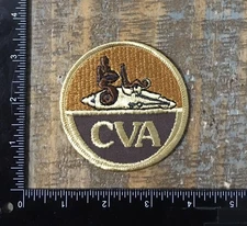 Vintage CONNECTICUT VALLEY ARMS Firearms Guns Advertising Logo Iron-On Patch CVA
