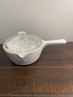 Vtg. Corningware Cornflower Blue P-89-B Saucepan W/Spout & Pyrex P-81-C Lid EUC!