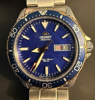 Orient F692-UACO Automatic Blue dial Day Date men's watch 42mm limited edition