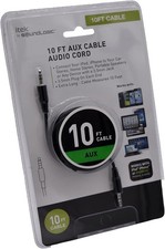 bulk, Lot of 10, Itek by soundlogic 10 ft aux cable audio cord