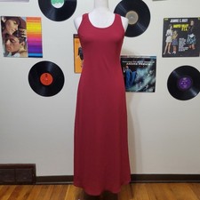 Positive Attitude | Vintage Red Burgundy Maxi Dress