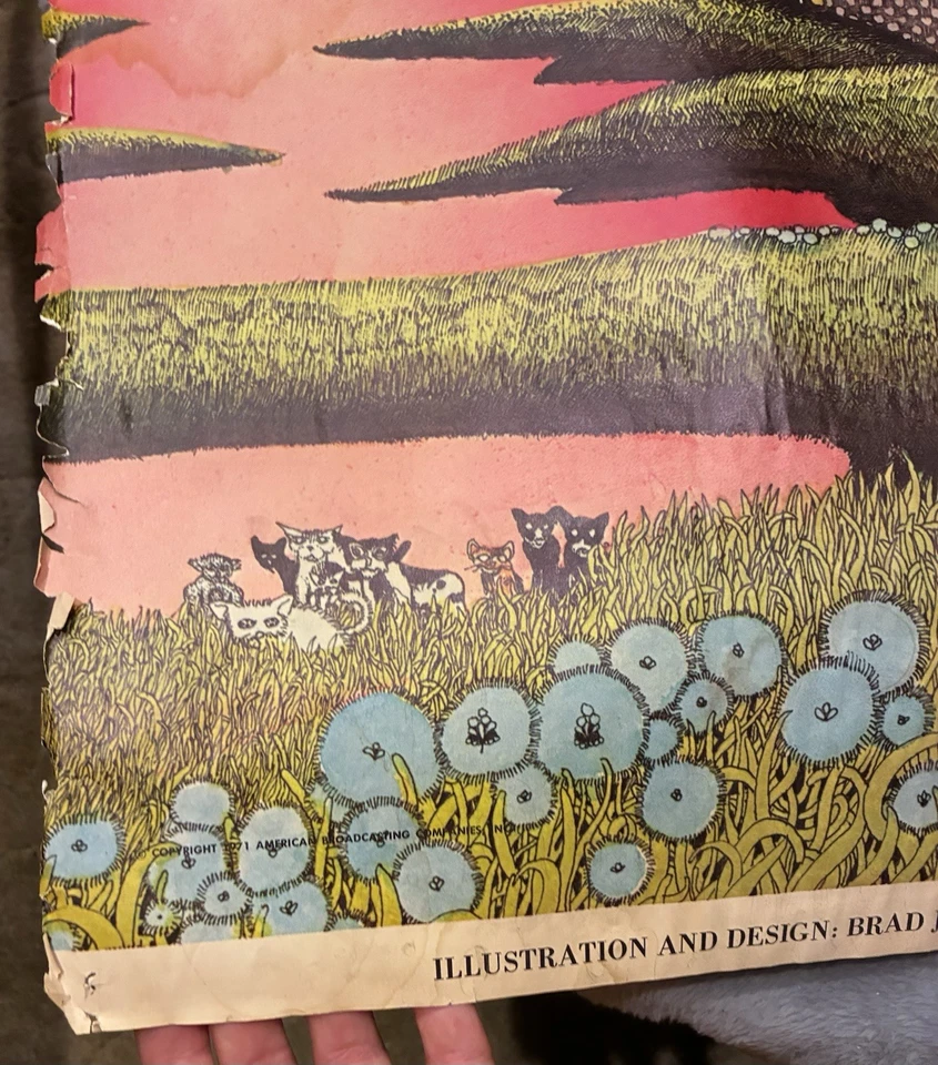 1971 WDAI 94.7 FM Chicago pôster por Brad Johannsen arte psicodélica RARO VINTAGE - Imagem 3 de 4